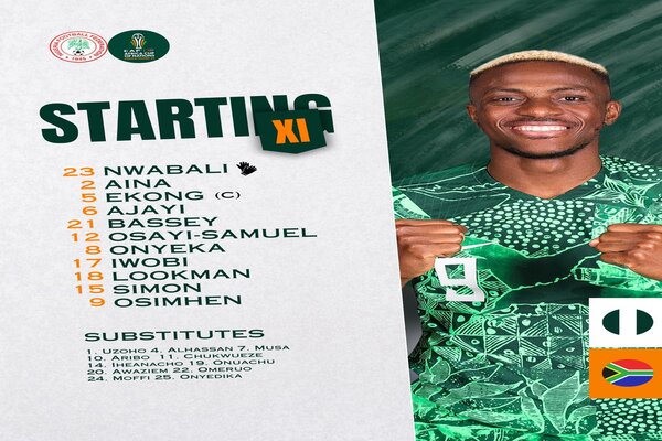 Nigeria Osayi Samuel Steps Up In Super Eagles Starting Xi For Afcon