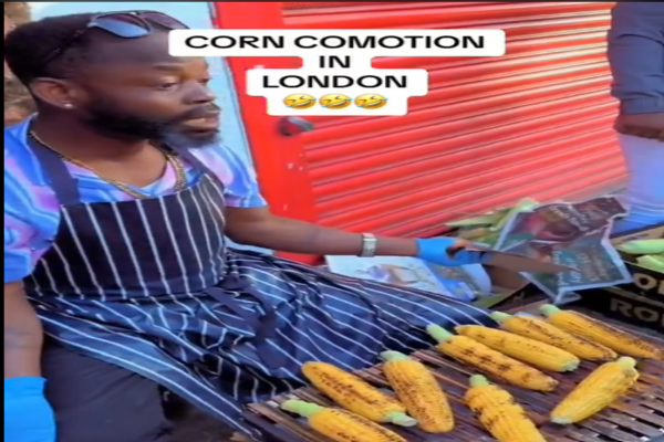 Nigeria - Nigerian Man's Roasted Corn Business in London Sparks Viral ...