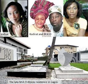 MKO Abiola, Kudirat Abiola, Hafsat Abiola-Costello and the Abiola residence Lagos.jpg