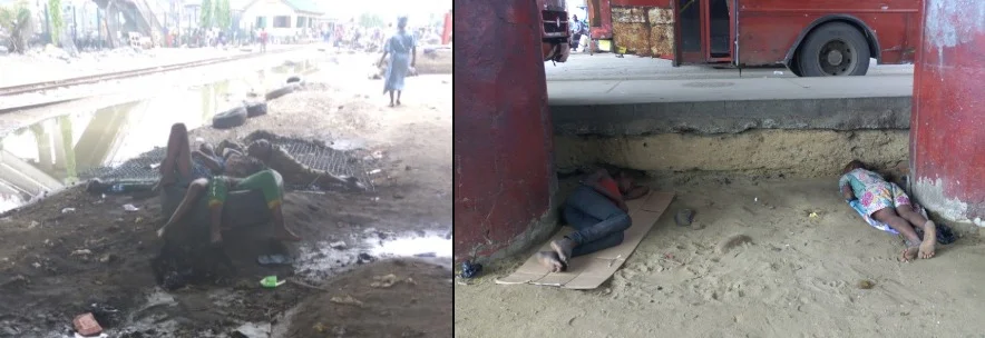 Sleeping positions under the Oshodi railway bridge.jpg