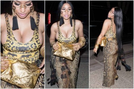 Photos: Nicki Minaj's boobs spill out of her leopard-print bodysuit at  Coachella – Nigeria