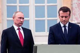 Russian President Vladimir Putin and his French counterpart Emmanuel Macron.jpg