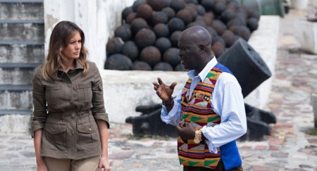 Melania Trump walks with Kwesi Essel-Blankson.jpg