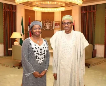 Abike-Dabiri-Erewa-with-president-Muhammadu-Buhari-at-presidential-villa-Abuja.webp