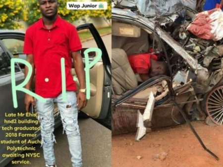 Graduate-poses-with-his-Lexus-car-shortly-before-getting-crushed-by-Lorry.jpg