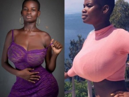 Meet the model who reportedly posses the biggest breasts in Ghana -  Information Nigeria