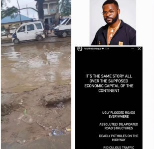Falz Slams Lagos State Government for Neglected Lekki-Epe Expressway