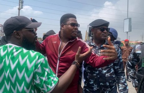 Mr Macaroni and Nigerians Commemorate Third Anniversary of Lekki Tollgate Shootings Amid Heavy Police Presence