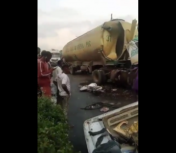 Lone Truck Accident in Lagos Causes Traffic Disruption