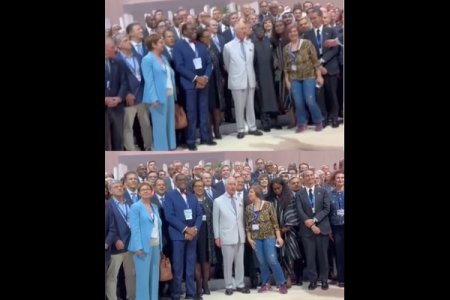 Video Surfaces of Woman Attempting to Block President Tinubu During COP28 Group Photo