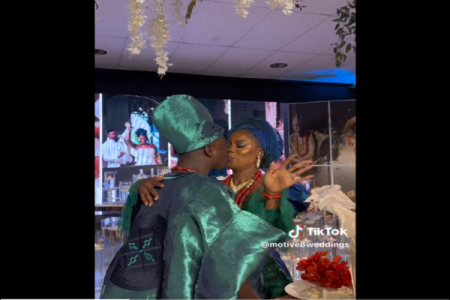 Nigerian Bride's Unexpected Wedding Kiss Reaction Breaks the Internet