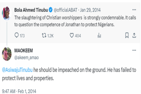 Plateau Massacre: Akeem Unearths Tinubu's  Past Tweet As Justification For Impeachment