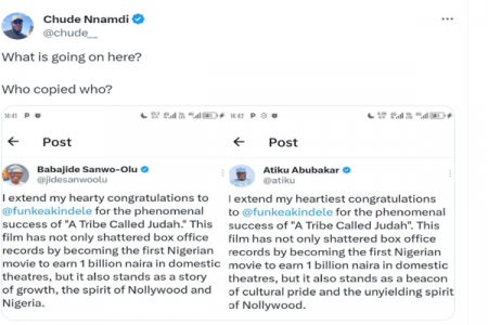 Atiku and Sanwo-Olu Face Scrutiny for Strikingly Similar Tweets to Funke Akindele's Record-breaking Success
