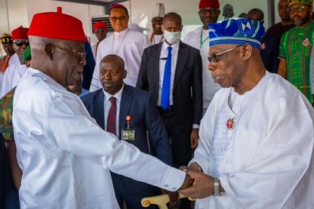 Tinubu and Obasanjo Unite at Uzodimma's Second-Term Inauguration Amidst South-East Sit-At-Home