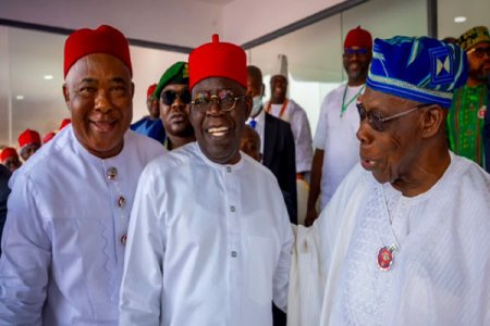 Tinubu and Obasanjo Steal the Spotlight at Uzodimma's Imo State Inauguration