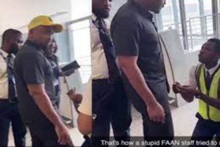 Viral Video: Nigerian Man Slaps Airport Staff Amid Drug Setup Allegations, Igniting Public Outcry