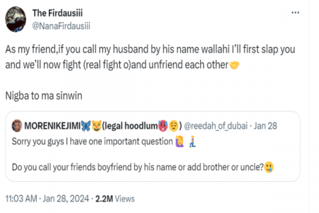 Social Media Storm as Nigerian Woman Declares War on Friends Who Mention Husband's Name