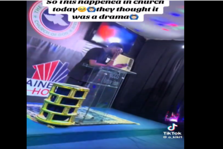 [Viral Video] Nigerians and Congregation Amused as RCCG Pastor Gets Confronted in Church by Woman Alleging He Got Her Pregnant