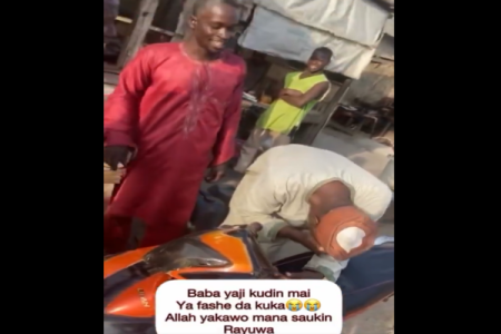 [VIDEO] Heart-Wrenching Scene: Elderly Man Breaks Down in Tears Over Skyrocketing Fuel Prices in Nigeria