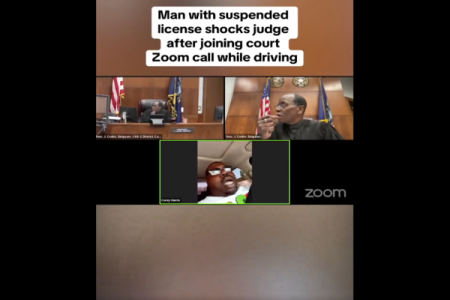 Netizens Chuckle as Man with Suspended License Zooms into Court Call While Driving, Shocks Judge