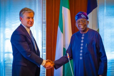 Tinubu, FBI Chief Discuss Strategies to Eliminate Terrorism, Cybercrime