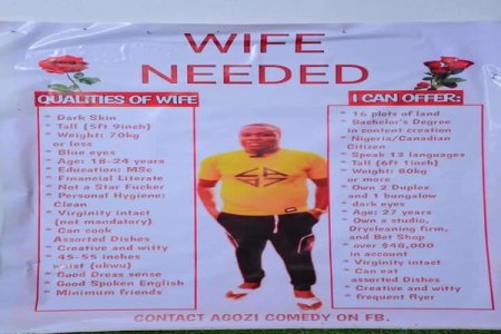 Humor and Criticism Follow Man's Absurd Wife Preferences in Nigeria