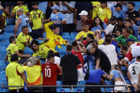 [VIDEO] Darwin Nunez Leads Uruguay Brawl Against Colombia Supporters