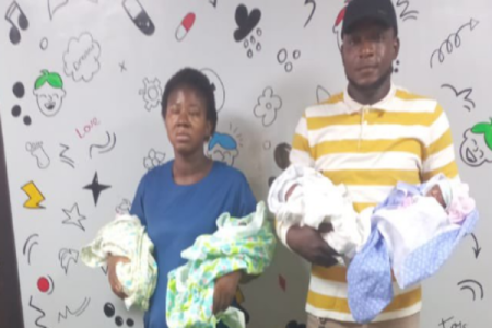 Nigerians Raise Over N8 Million for Quadruplets' Family in Heartwarming Show of Support