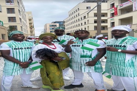 Tobi Amusan Wows in Yoruba 'Iro' and 'Ipele' at Paris 2024 Opening Ceremony