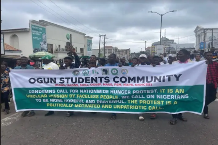 #EndBadGovernance: Ogun Students Condemn Nationwide Hunger Protest