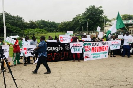 #EndBadGovernanceProtest: Thousands Gather at Abuja Stadium to Demand Action Against Economic Hardship