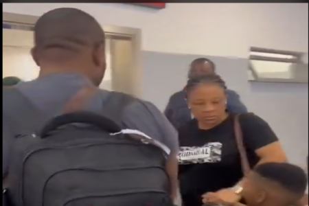 [VIDEO] Drama Unfolds as Woman Rips Husband’s Passport Upon Returning to Nigeria