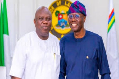 Ambode Pays Courtesy Visit to Sanwo-Olu, Discusses Lagos’ Future