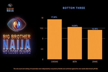 BBNaija Season 9: How Fans Voted for Zinwe, Beta, and Chekas