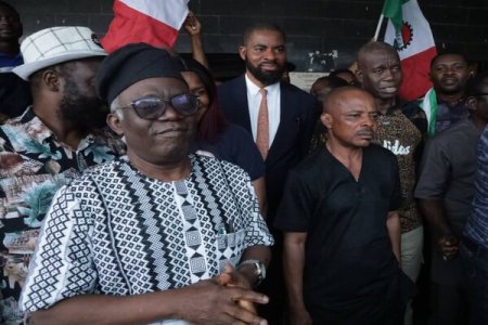 PHOTO/VIDEO: Ajaero and Femi Falana Comply with Police Invitation After Initial Decline