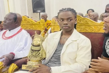 Rema Receives Royal Plaque from Oba of Benin Ahead of Homecoming Concert