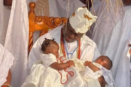 Ooni of Ife Celebrates Birth of Baby Boy with Folashade Adegoke