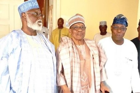 Former Presidents Unite: Obasanjo Meets IBB and Abdulsalami in Minna