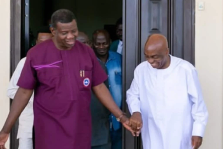 Viral Video: Pastor Adeboye Meets Bishop Oyedepo—Nigerians React!