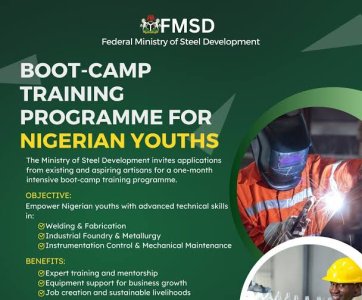 Boot – Camp Training Programme for Nigerian Youths At The Ministry of Steel Development