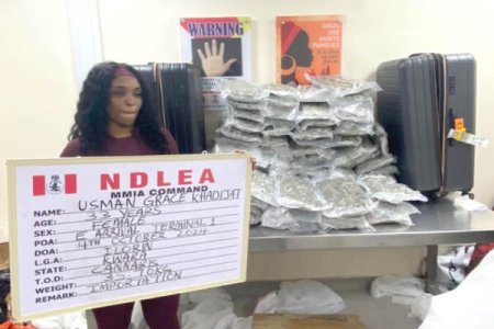 Nigerian-Canadian Nurse Arrested at Lagos Airport with 35.70 kg of Synthetic Cannabis