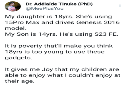 Nigerian Lecturer Claims Poverty Fuels Criticism of Teen Gadget Use