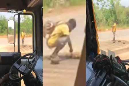 Viral Video: Nigerian Man Eats Roadside Sacrifice Amid Economic Crisis