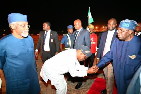 Tinubu Back in Abuja After Urging Israel-Palestine Ceasefire at Saudi Summit