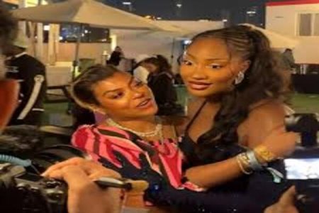 [VIDEO] Heartwarming Moment: Tems Bonds with Hollywood Icon Taraji P. Henson