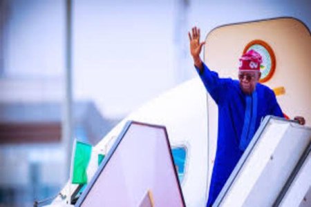 Tinubu Departs for France, Set to Attend AU Summit in Ethiopia