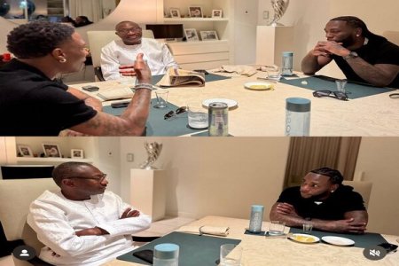 Femi Otedola Hosts Wizkid & Burna Boy, Fans Question Davido’s Absence