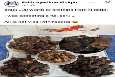 “I Expected a Full Cow” – Woman Laments Cost of Meat from Nigeria