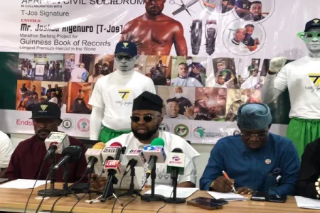 From Clippers to Change: Super Eagles Barber’s Guinness Bid Aims to Tackle Youth Unemployment