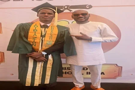 [VIDEO] 2Baba Reunites with Family for Son Zion's Graduation